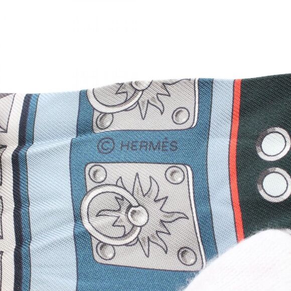 Hermes Silk Twilly Scarf Colliers de chiens - Picture 2 of 6